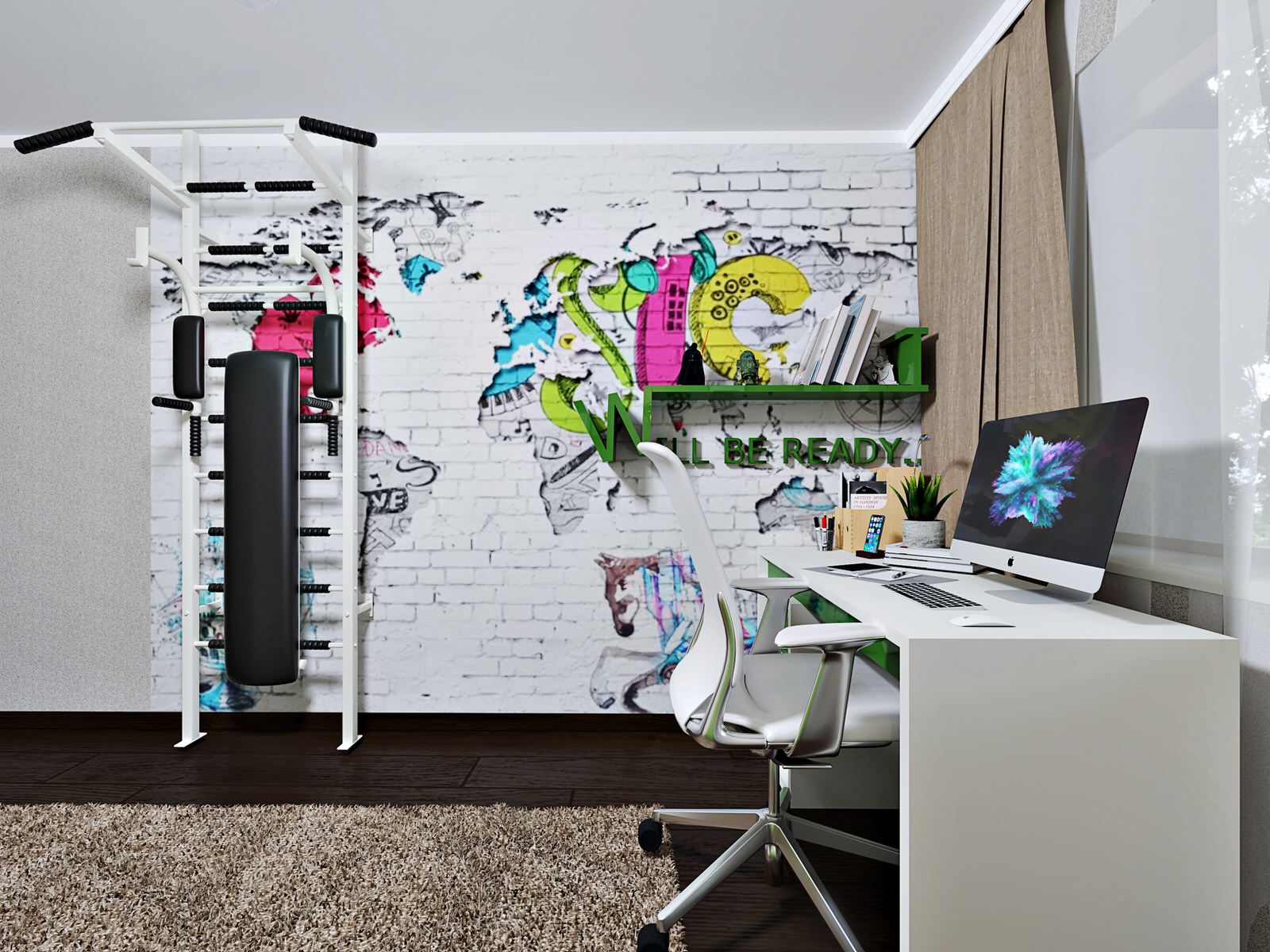 Двухкомнатная квартира для папы и сына