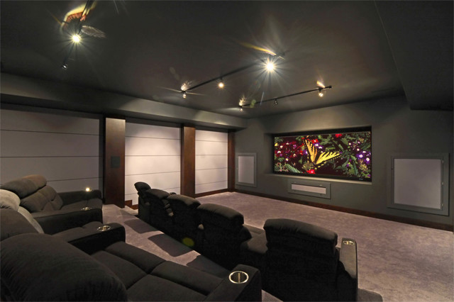 Modern Barn Trajan Country Home Cinema New York By Plum