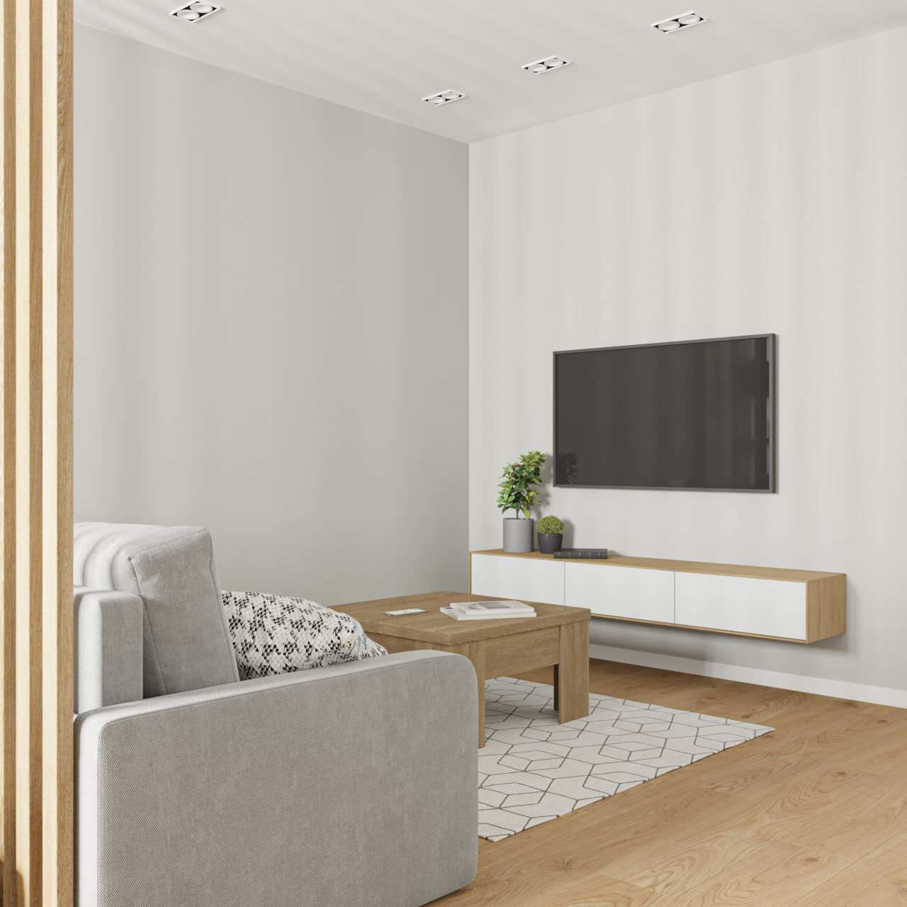 Спальня-гостиная для молодой пары