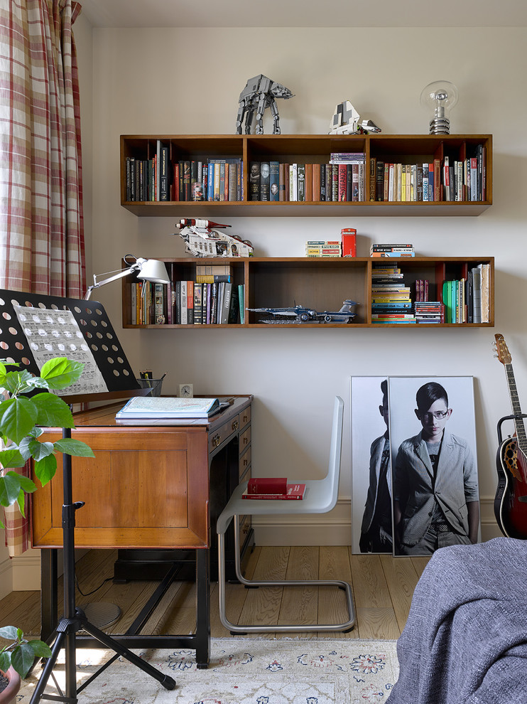 This is an example of a transitional kids' room in Other.