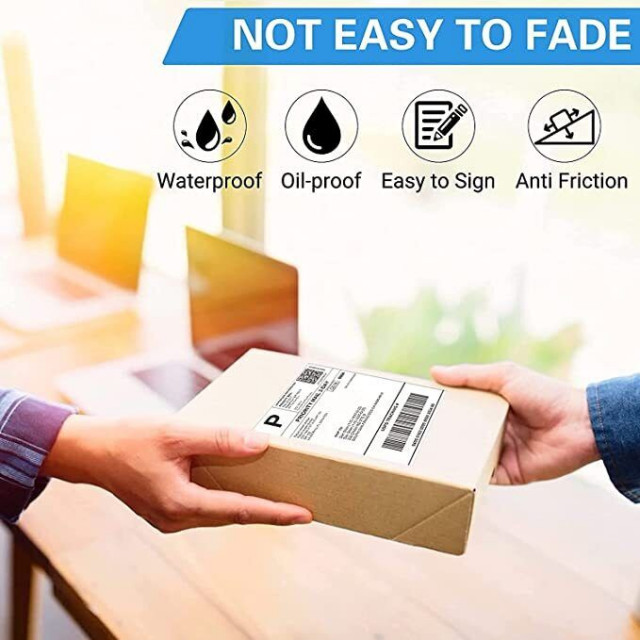 6000 4x6 Fanfold Direct Thermal Shipping Perforated Adhesive Printer ...