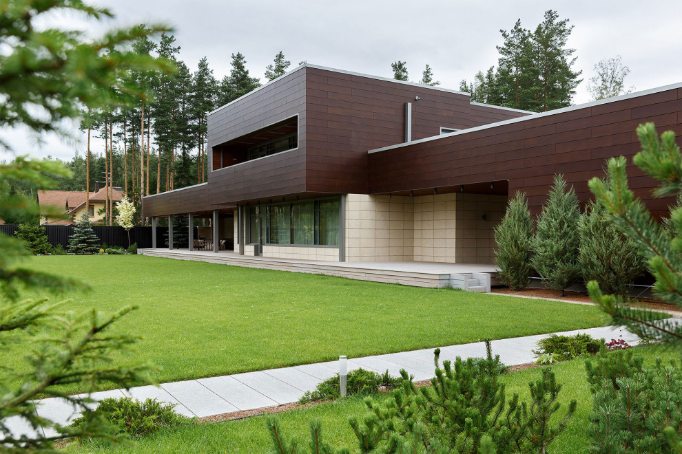 Коттедж с плоской кровлей