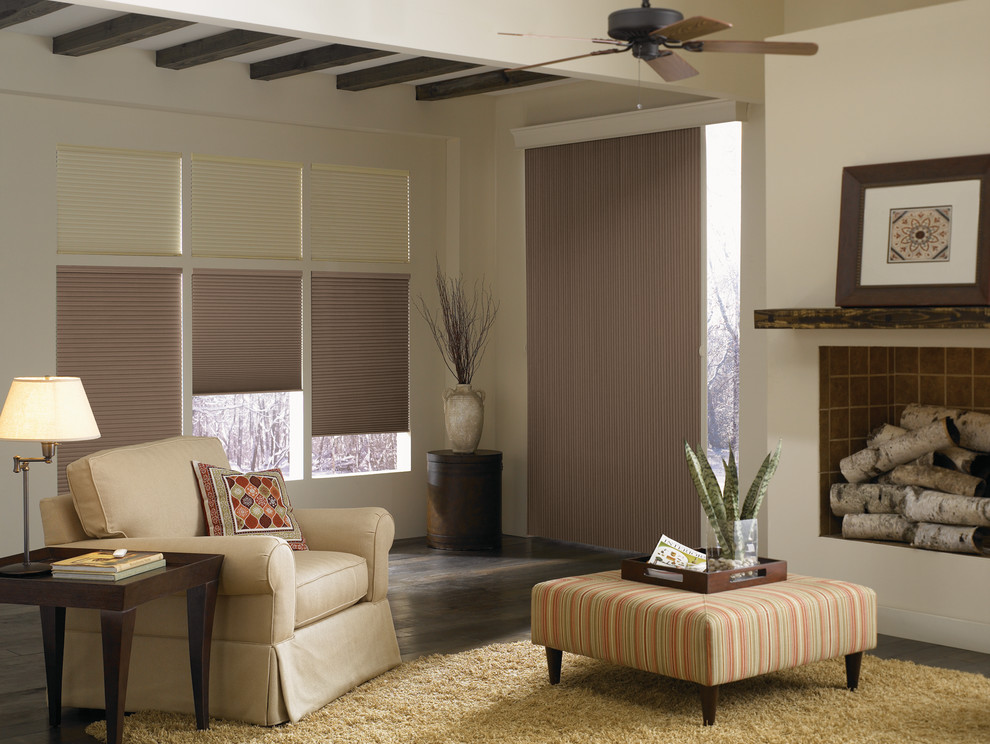 Example of a minimalist living room design in Houston