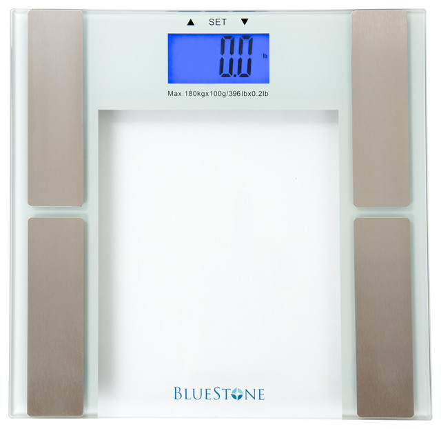 Bluestone Digital Body Fat Scale With Tempered Gl Platform Bathroom Accessories Scales Bluestone Digital Body Fat Scale With Tempered Gl Platform