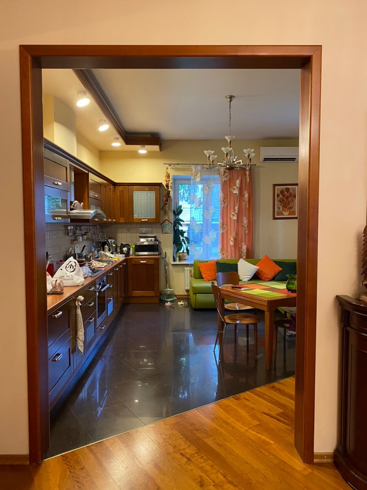 Проект 1 этажа в загородном доме в Подмосковном поселке Клязьма