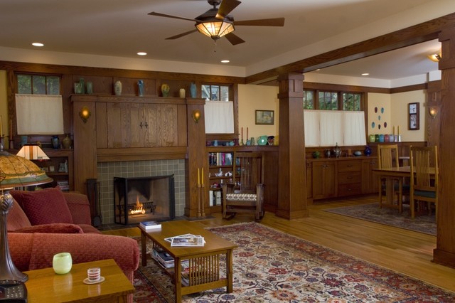 A New Crafsman Bungalow - Traditional - Living Room - Chicago - by WEST