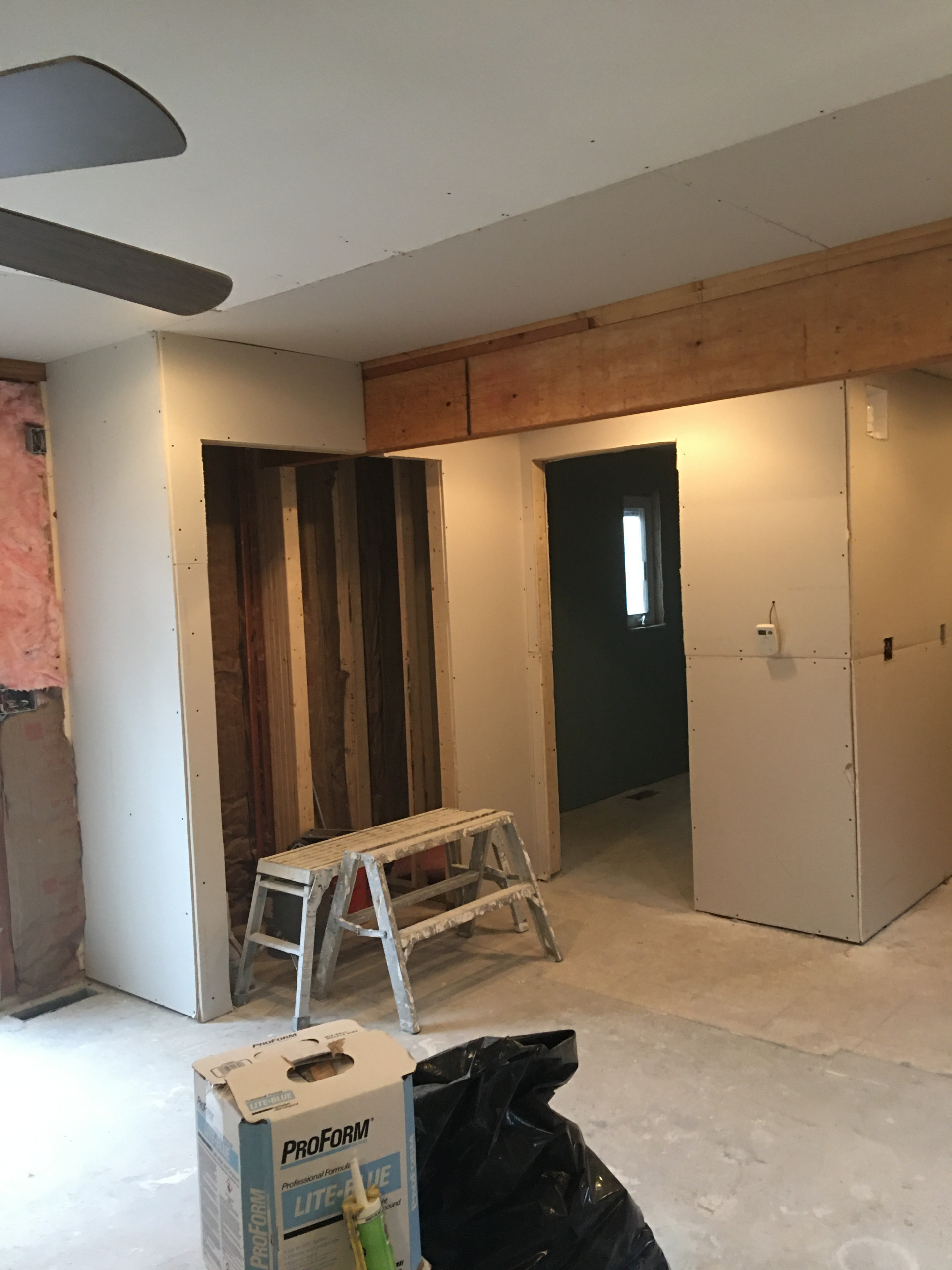 Custom bathroom and back room office/workout/pet room