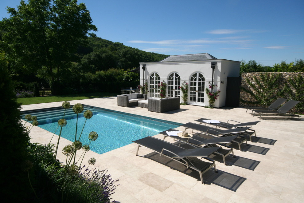 Design ideas for a contemporary pool in Surrey.
