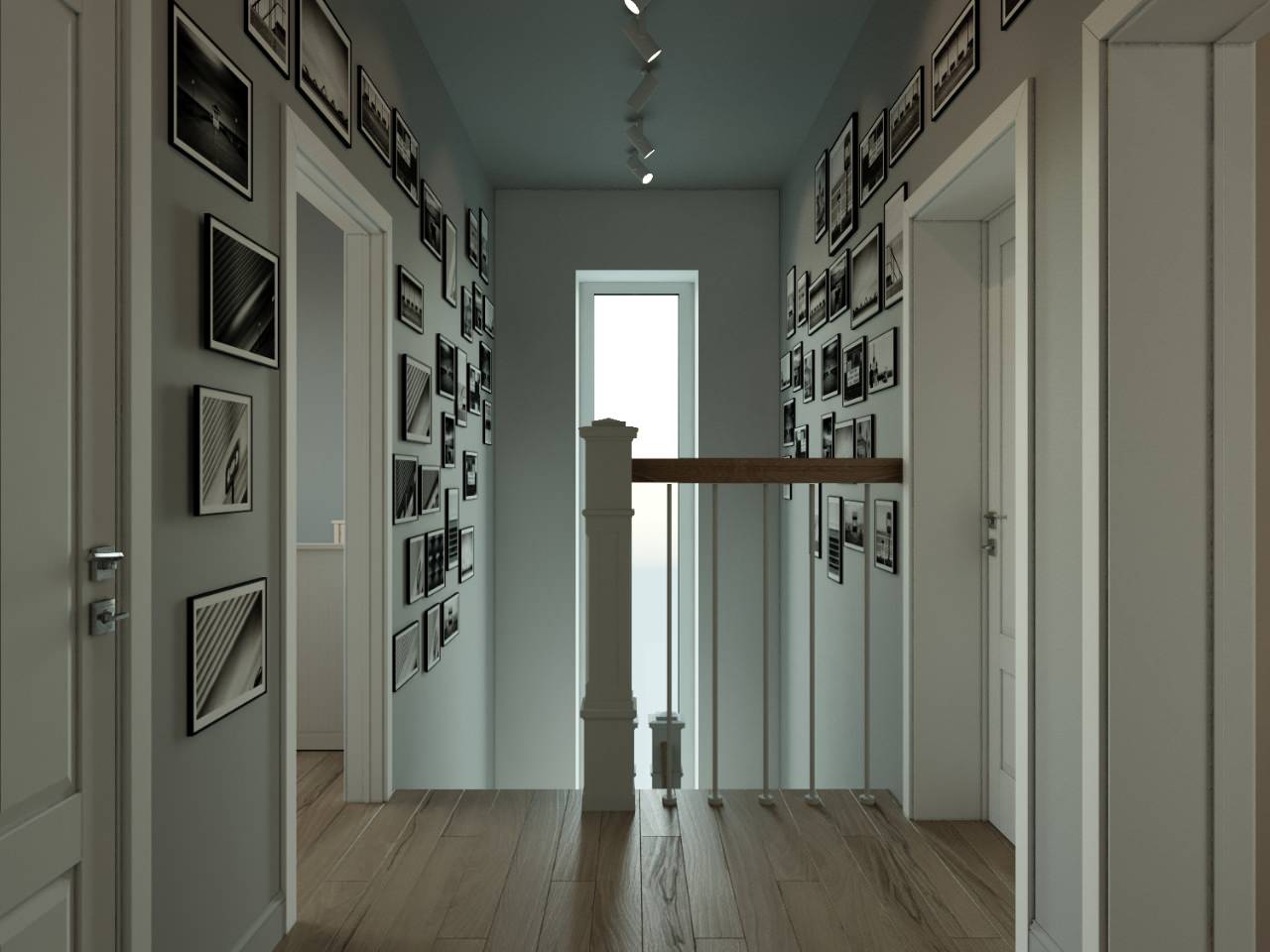 Интерьер в скандинавском стиле 152 м^2. г.Казань