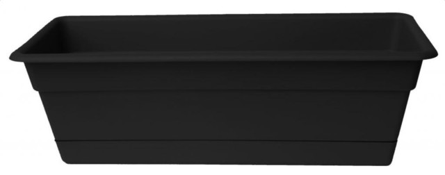 Bloem 36In Dura Cotta Window Box Black Dcbt3600, 6 Pack