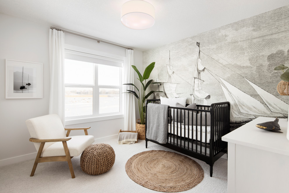 This is an example of a beach style nursery in Calgary.