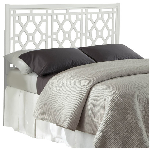 Thomas Chippendale White Headboard Transitional Headboards by