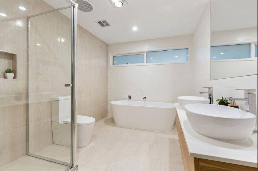 Hamptons Dual Occupancy Hampton Bathroom Melbourne by McCarthy