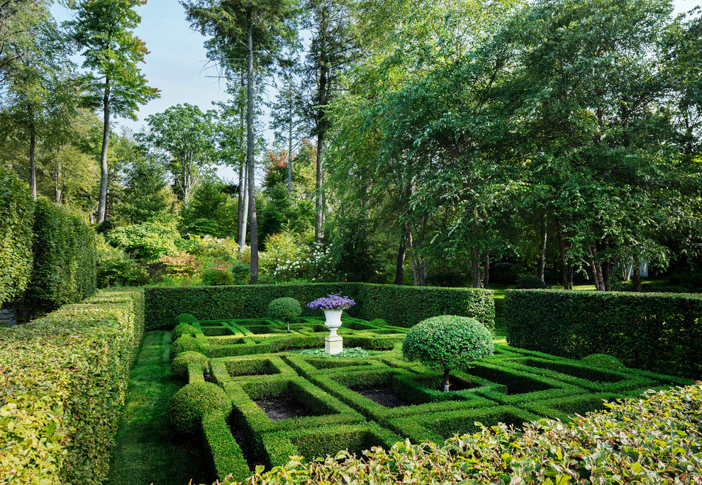 This is an example of a traditional formal garden in New York.