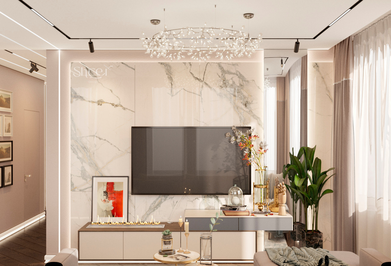 Мягкий свет на серой набережной