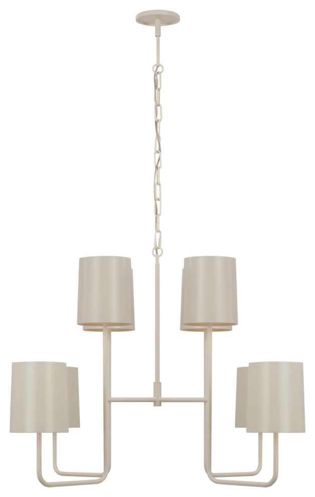 Go Lightly Extra Large Two Tier Chandelier in China White with China White Shade