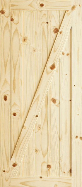 Z Brace Rustic Knotty Pine Barn Door Unfinished 36 X84 X1 375