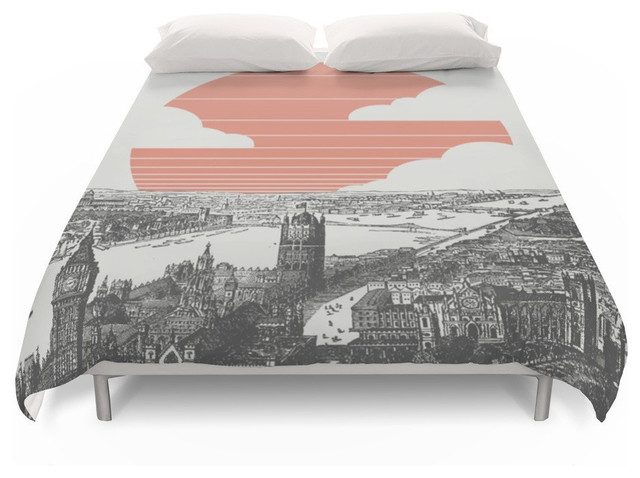 Goodnight London Duvet Cover Contemporary Duvet Covers And
