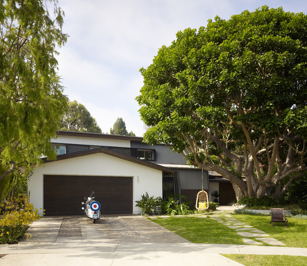 Contemporary exterior in Orange County with metal siding.