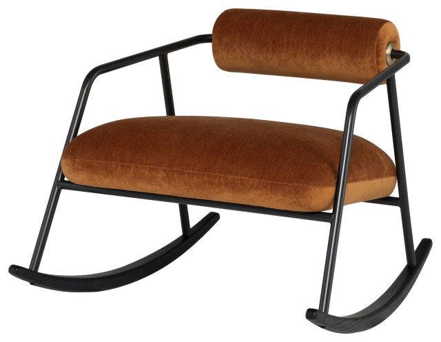 Cyrus Rust Fabric Occasional Chair, Hgda821 - Midcentury - Rocking ...