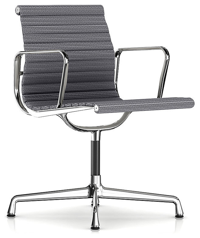 Herman Miller Eames Aluminum Side Chair with Arms - Fabric