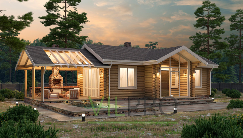 Проект бани из рубленного бревна