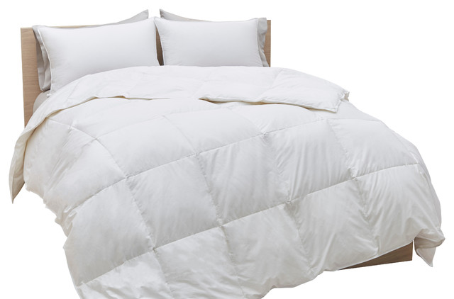 700 Fill Power White Goose Down Cotton Sateen Comforter