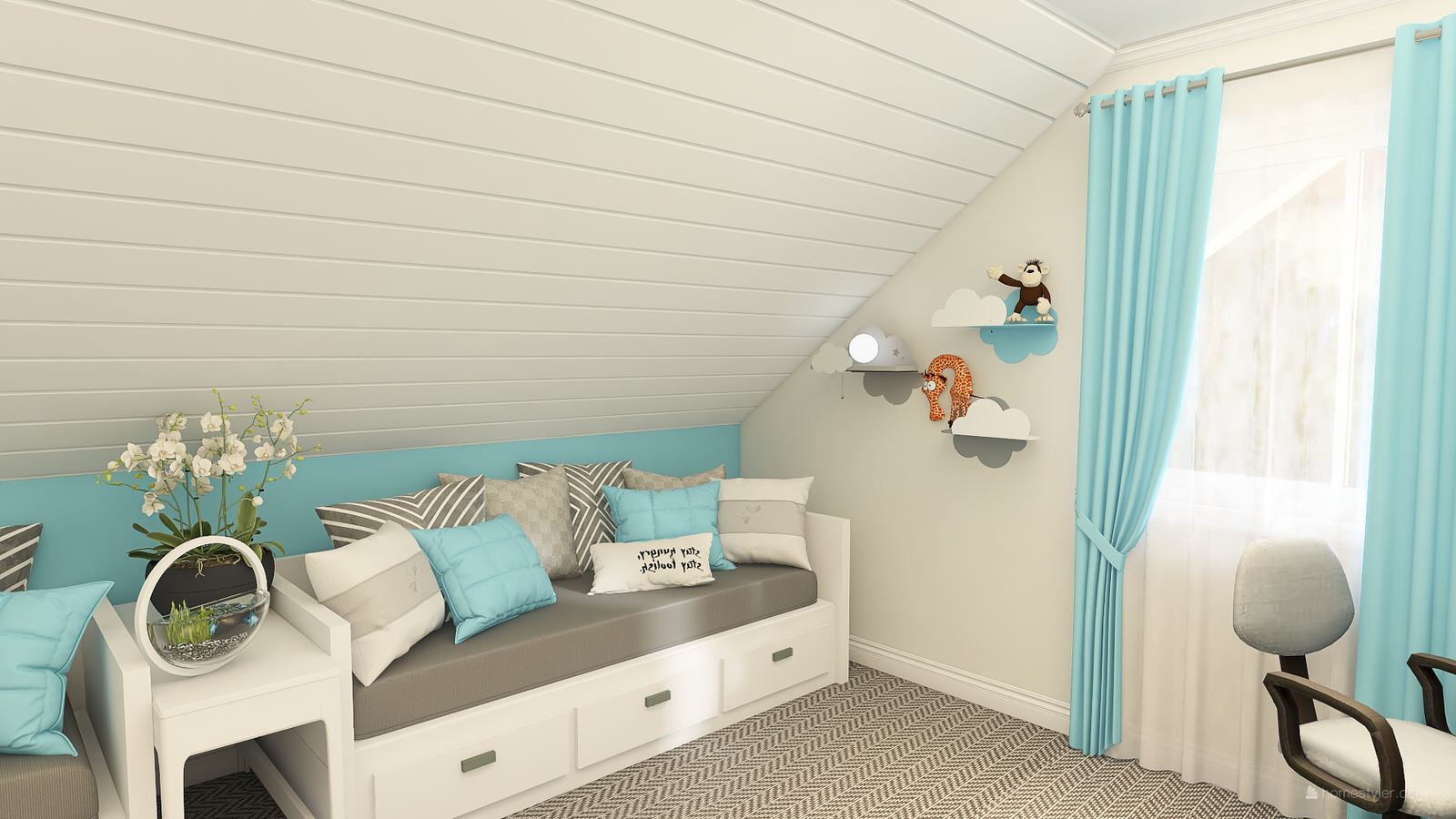 Загородный дом. Интерьер с элементами дерева