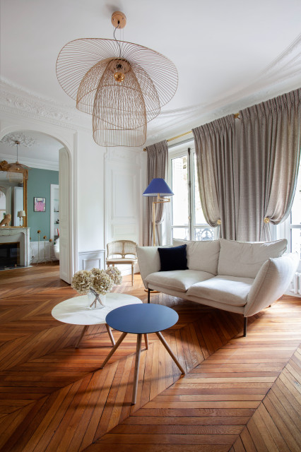 Appartement Haussmanien Paris 9&egrave;me trendy-dagligstue