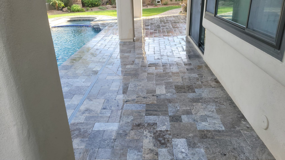 Pool Deck Stone Remodel
