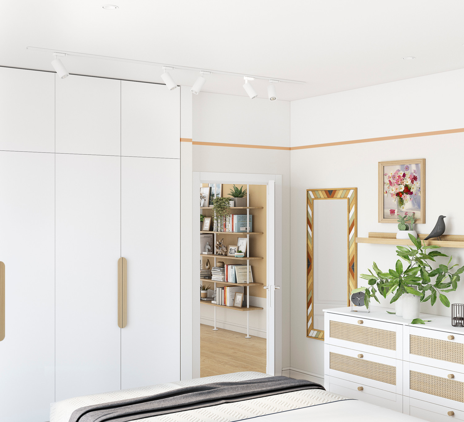 Спальня. Вид на гостиную