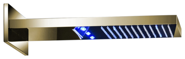Fontana LED WaterFall/RainFall Brushed Gold Shower Head - Contemporary ...