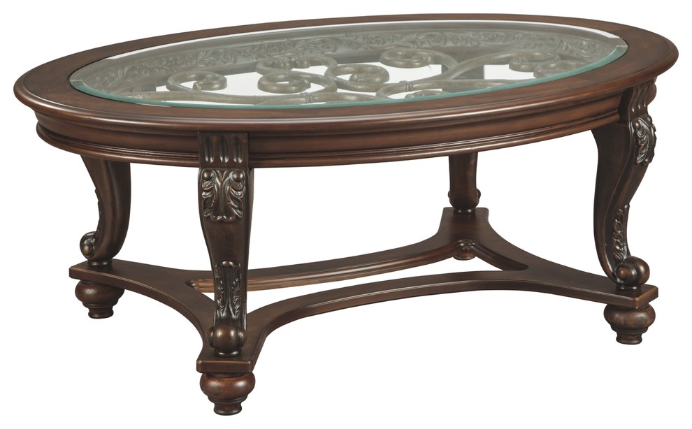 Norcastle Oval Cocktail Table Dark Brown Victorian Coffee Tables By Mytinyhaus Llc - Norcastle Traditional Glass Top Oval Coffee Table Dark Brown Norcastle Oval Cocktail Table Dark Brown Victorian Coffee Tables By Mytinyhaus Llc - Norcastle Traditional Glass Top Oval Coffee Table Dark Brown
