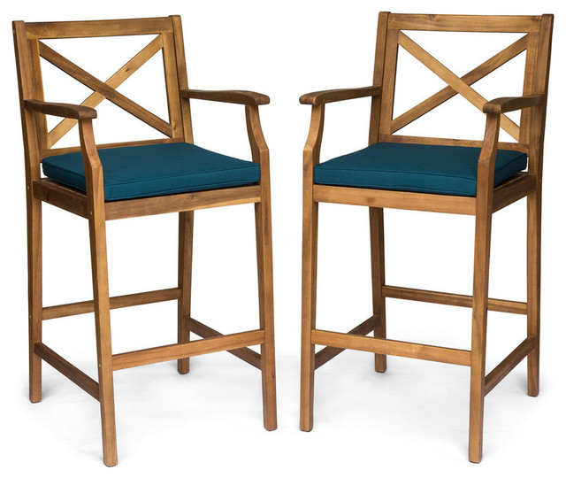 Gdf Studio Logan Outdoor Acacia Wood Barstools Set Of 2 Transitional Bar Stools And Counter By Gdfstudio - Outdoor Wood Barstool Set Gdf Studio Logan Outdoor Acacia Wood Barstools Set Of 2 Transitional Bar Stools And Counter By Gdfstudio - Outdoor Wood Barstool Set