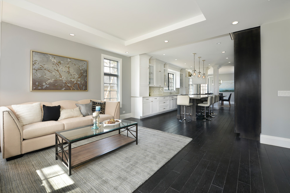 Modern Castle in Glencoe, IL - Transitional - Living Room - Chicago ...