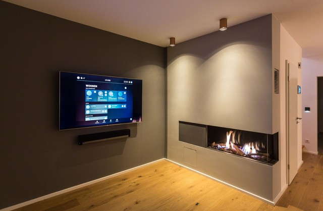 Gem&uuml;tliche Beleuchtung Kamin Wohnzimmer trendy-dagligstue