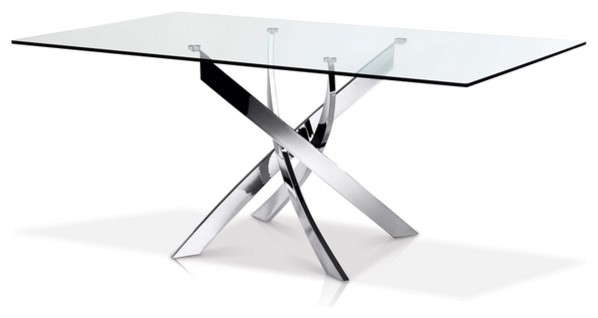 Rectangular Dining Table With Chrome Legs