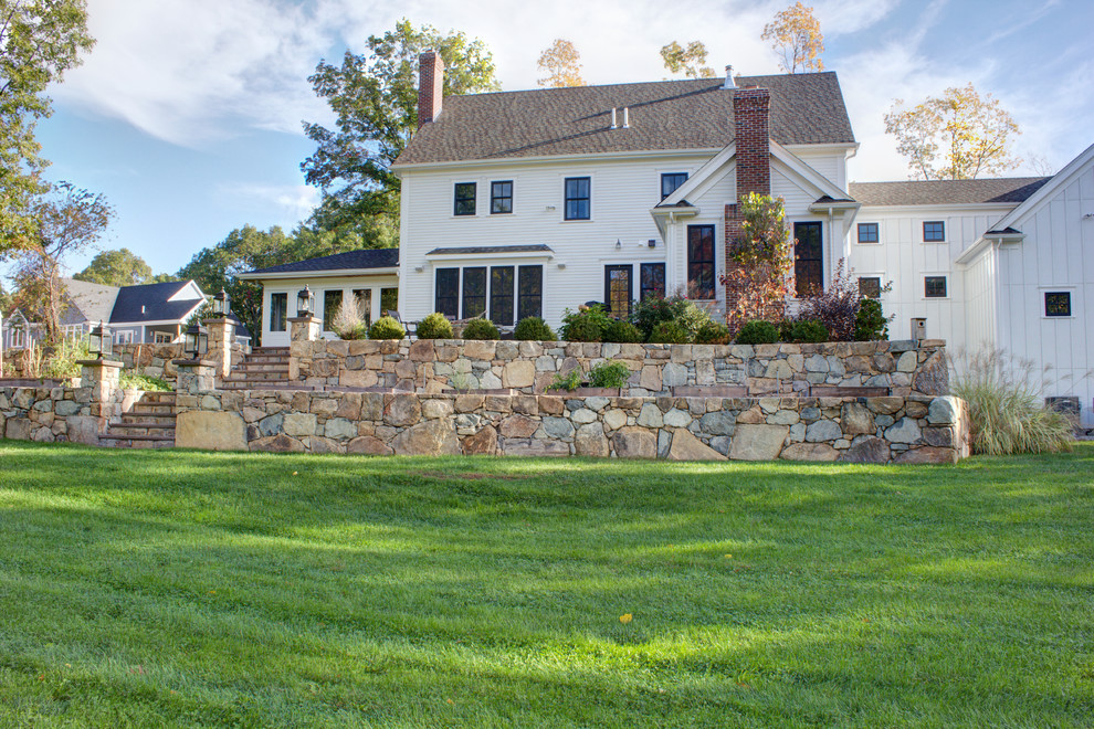 Transitional exterior home idea in Boston