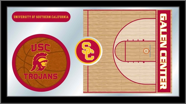 USC Trojans 15"x26" Basketball Mirror by Holland Bar Stool Company