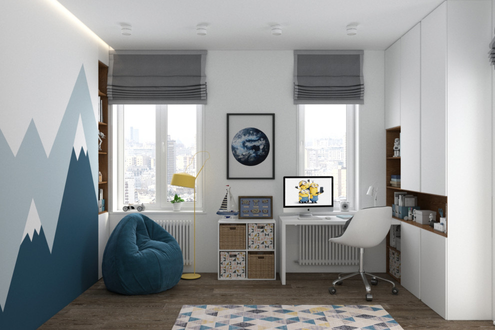 Монохромный с деревом