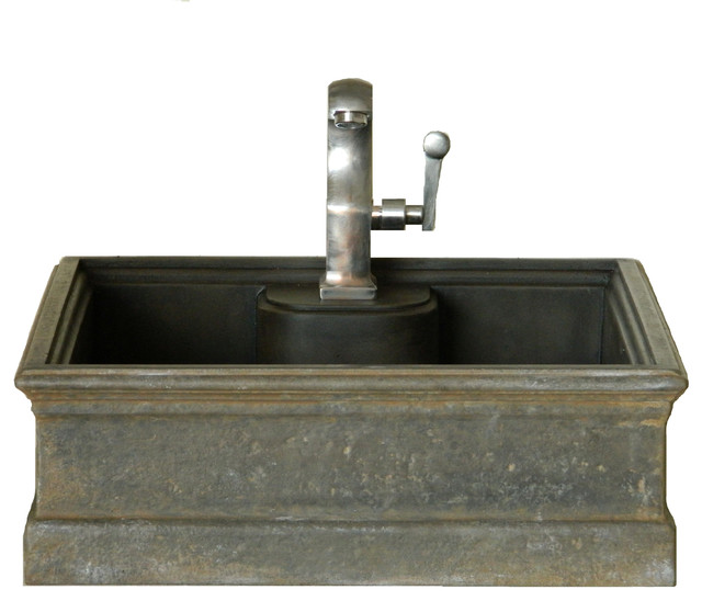 Cast Iron Style Concrete Vessel Sink Rustic Bathroom Sinks By Cast Iron Style Concrete Vessel Sink 1 4 Faucet Hole