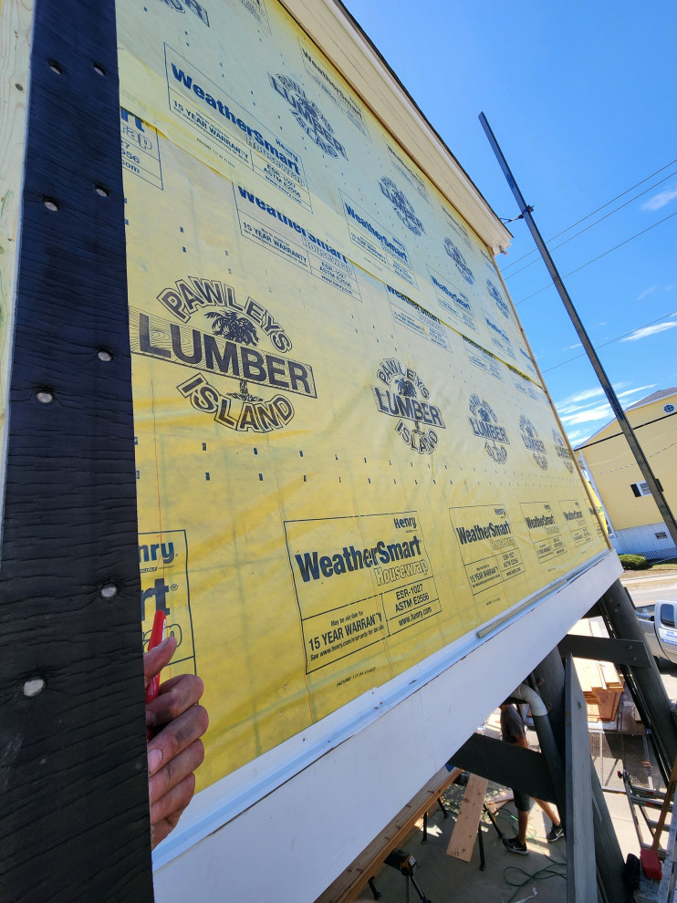 Exterior remodel / Windows / cider siding / paint