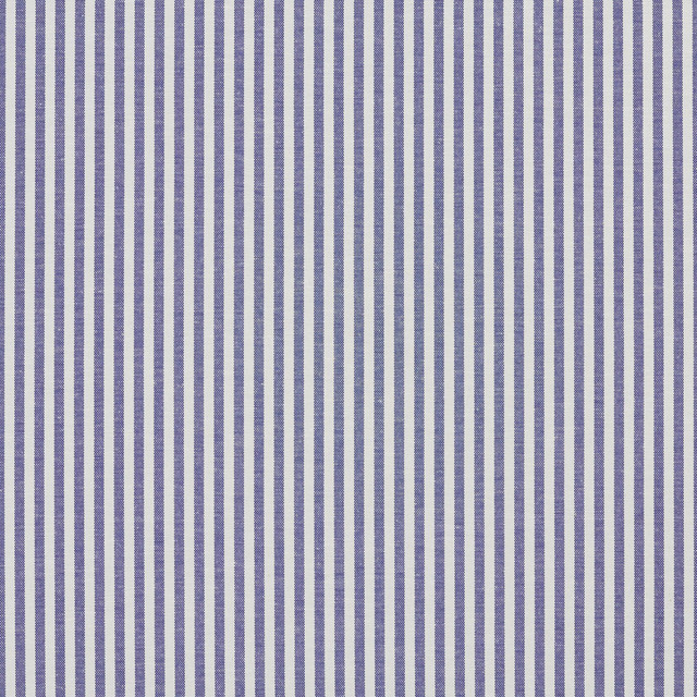 Denim Blue And White Ticking Stripes Cotton Upholstery Fabric By The