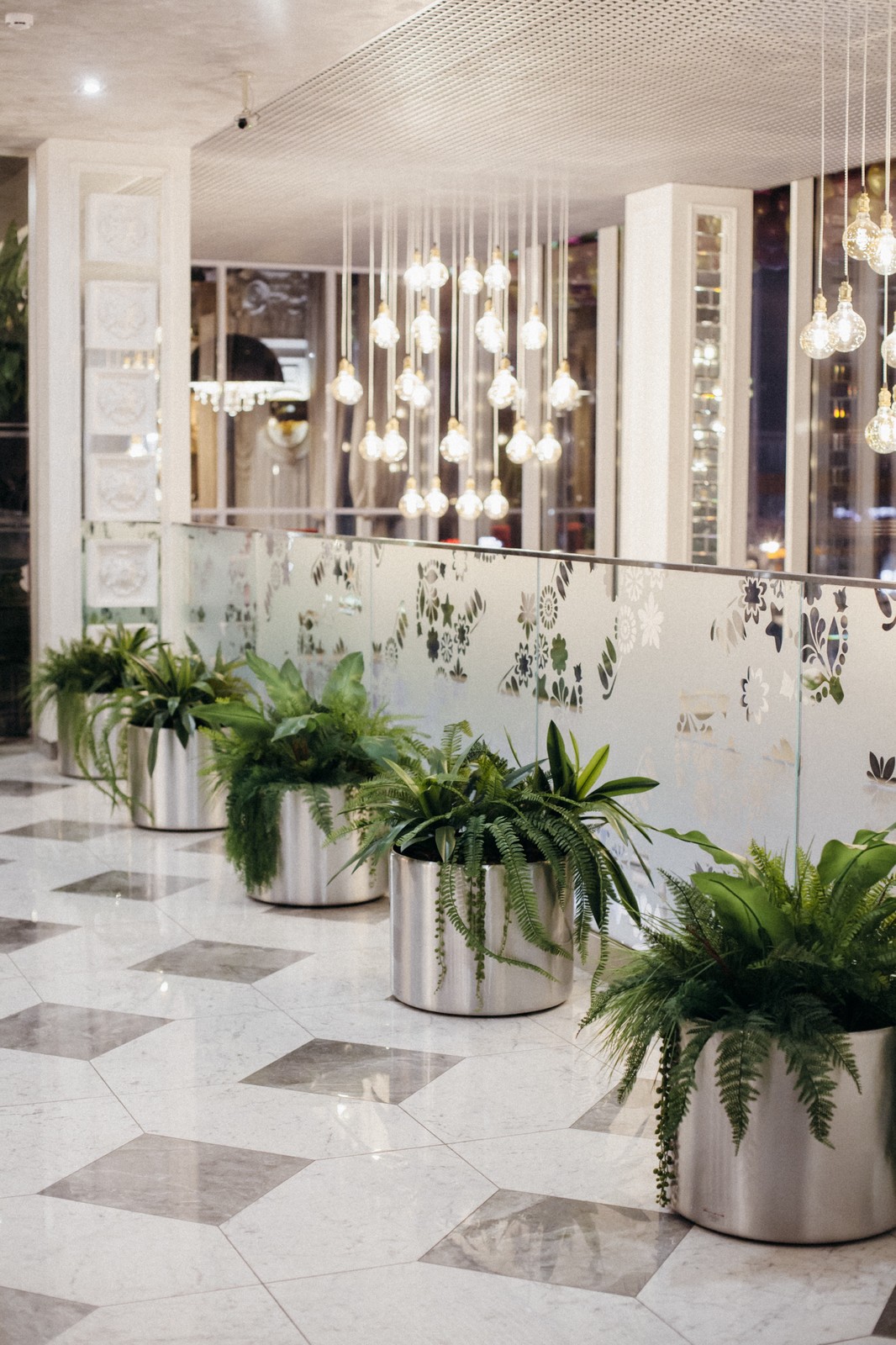 Вообще помещение может украсит ряд кашпо у входа