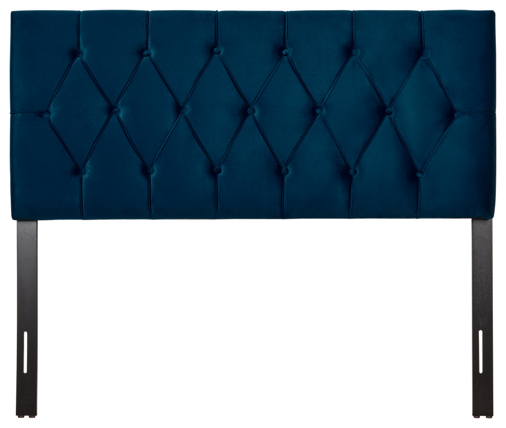 CorLiving Catalina Full/Double Velvet Diamond Tufted Headboard, Full