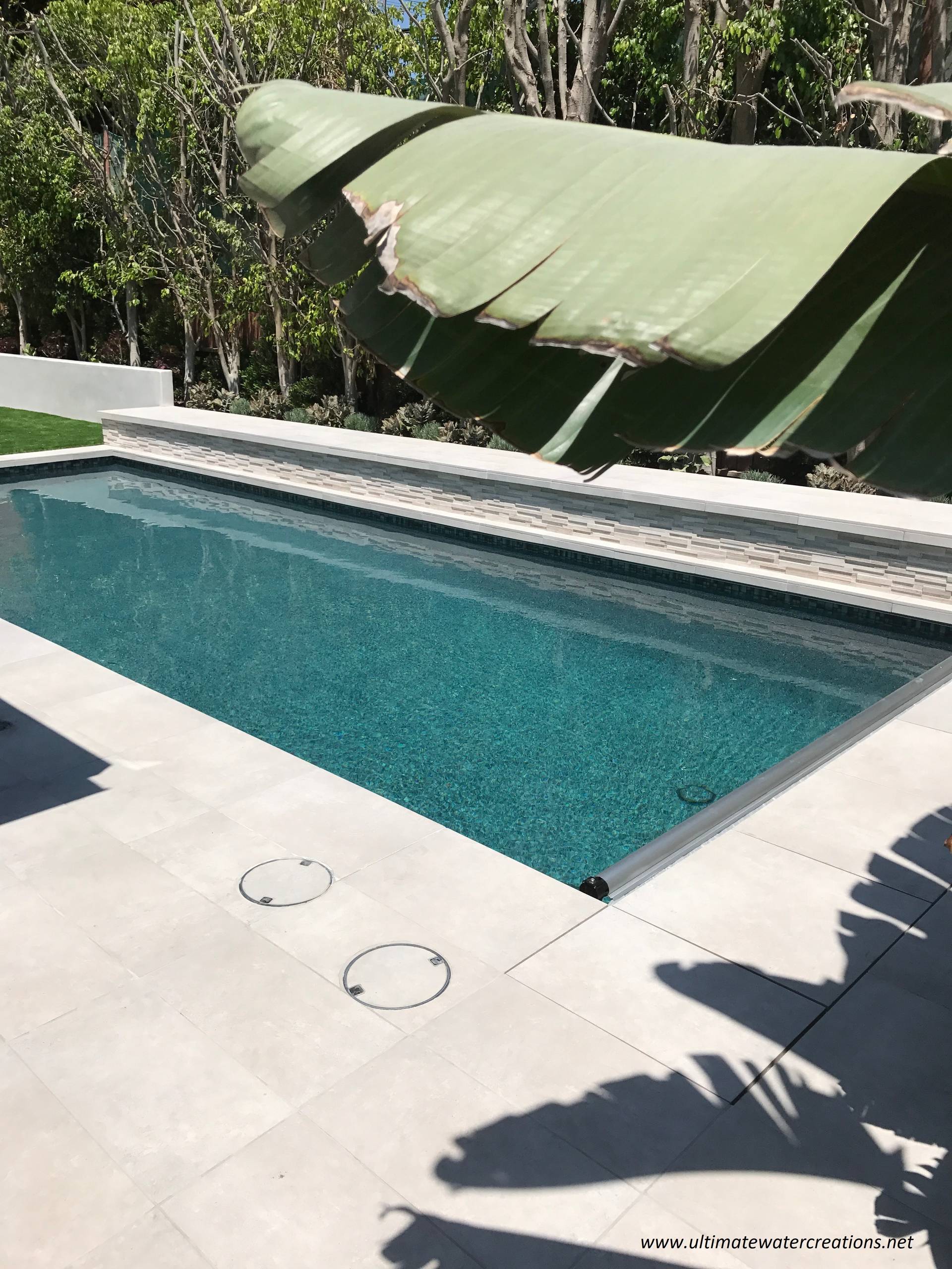 Before & After Pacific Palisades - Contemporary Pool with Built-In Cover