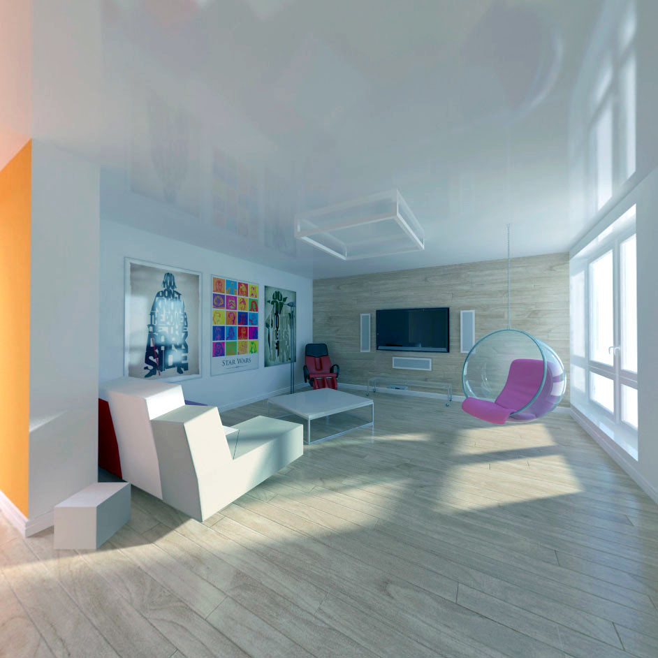 Квартира в стиле поп-арт и лофт