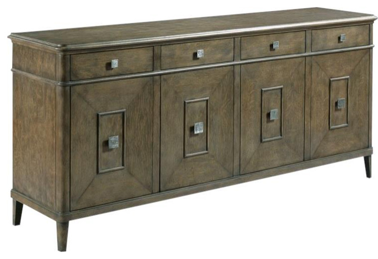 Sideboard WOODBRIDGE AMAROSA Napa Flaky Oak Solid Cast Knobs 4 Door