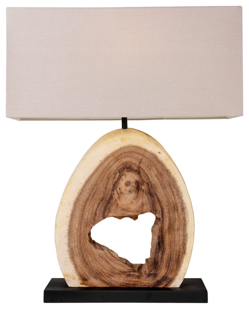 Afwijzen toetje Opgewonden zijn The 360, Weathered Wood Slice Table Lamp - Rustic - Table Lamps - by  Affordable Quality Lighting | Houzz
