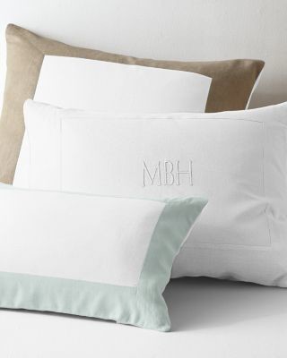 Garnet Hill Linen-Trimmed Pillow Sham